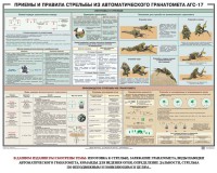 Плакат "Приемы и правила стрельбы из автоматического гранатомета АГС-17" - fgospostavki.ru - Рязань