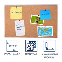 Доска пробковая 1200х900 - fgospostavki.ru - Рязань