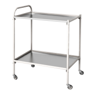 Столик процедурный передвижной с двумя полками металлический из стекла и нержавеющей стали - fgospostavki.ru - Рязань