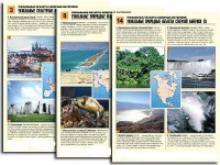 Комплект таблиц по географии "Уникальные объекты северных материков" раздаточные (цветные, ламинированные, А4, 16 штук) - fgospostavki.ru - Рязань