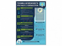 Стенд-уголок "Техника безопасности при работе на компьютере в общеобразовательных учреждениях" - fgospostavki.ru - Рязань