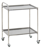 Столик процедурный передвижной с двумя полками из нержавеющей стали - fgospostavki.ru - Рязань