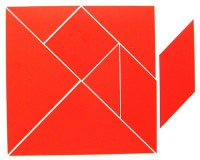 Магнитная головоломка "Танграм" (красный) - fgospostavki.ru - Рязань