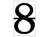 Набор магнитных карточек "Произвольный размер "8" (3 штуки) - fgospostavki.ru - Рязань