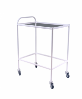 Столик процедурный передвижной металлический с двумя полками из стекла - fgospostavki.ru - Рязань