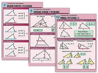Комплект таблиц по геометрии "Планиметрия. Треугольники" (14 таблиц, формат А1, ламинированные) - fgospostavki.ru - Рязань