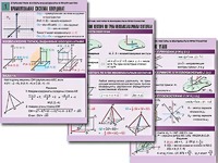 Комплект таблиц по геометрии "Стереометрия. Векторы и координаты в пространстве" (8 таблиц, А1, ламинированные) - fgospostavki.ru - Рязань
