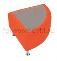 Пуф - сектор на хромированных ножках - fgospostavki.ru - Рязань