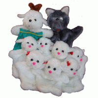 Набор перчаточных кукол "Волк и семеро козлят" - fgospostavki.ru - Рязань