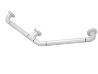 Поручень угловой трехопорный с антибактериальным покрытием (белая) - fgospostavki.ru - Рязань