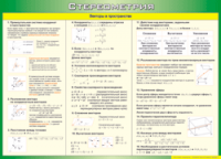 Таблица "Векторы в пространстве (Стереометрия)" (100х140 сантиметров, винил) - fgospostavki.ru - Рязань