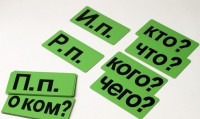 Набор магнитных карточек "Падежи" (фон зелёный) - fgospostavki.ru - Рязань