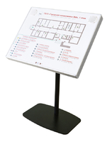 Тактильно-звуковая мнемосхема в комплекте со стойкой (наклонная стойка) - fgospostavki.ru - Рязань