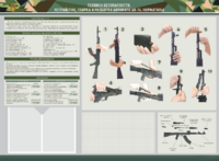 Стенд-уголок маркерный "Техника безопасности. Устройство, сборка и разборка автомата АК-74. Нормативы" - fgospostavki.ru - Рязань