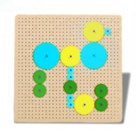 Тактильно-развивающая панель с разноцветными шестеренками - fgospostavki.ru - Рязань