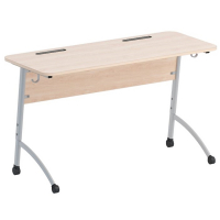 Стол двухместный ученический регулируемый на плоскоовальной трубе - fgospostavki.ru - Рязань