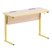 Стол ученический двухместный с наклоном столешницы (0-24°) на прямоугольной трубе - fgospostavki.ru - Рязань