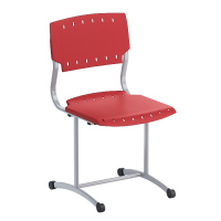 Стул ученический, на плоскоовальной трубе. Сиденье и спинка пластик - fgospostavki.ru - Рязань