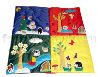 Дидактический коврик "Времена года" с дополнительными аппликациями животных - fgospostavki.ru - Рязань