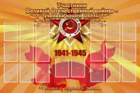 Стенд "Участники ВОВ - ученики нашей школы" - fgospostavki.ru - Рязань