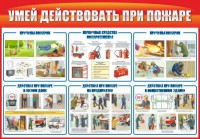 Стенд "Умей действовать при пожаре" - fgospostavki.ru - Рязань