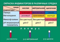 Таблица. Окраска индикаторов в различных средах. - fgospostavki.ru - Рязань