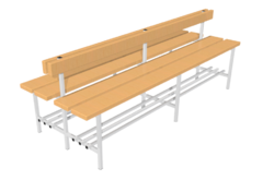 Скамья для раздевалок двухсторонняя с спинкой (2 метра) - fgospostavki.ru - Рязань