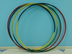 Обруч гимнастический стальной "Радуга" (900 миллиметров, 850 грамм) - fgospostavki.ru - Рязань