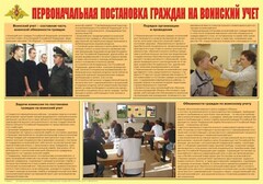Плакат "Первоначальная постановка граждан на воинский учет" - fgospostavki.ru - Рязань