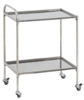 Столик процедурный передвижной с двумя полками из нержавеющей стали - fgospostavki.ru - Рязань