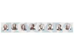 Стенд-лента "Выдающиеся ученые-физики" - fgospostavki.ru - Рязань