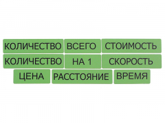 Набор магнитных карточек "Опорные слова к задачам" (зеленый) - fgospostavki.ru - Рязань