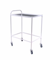 Столик процедурный передвижной металлический с двумя полками из стекла - fgospostavki.ru - Рязань