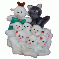 Набор перчаточных кукол "Волк и семеро козлят" - fgospostavki.ru - Рязань