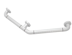 Поручень угловой трехопорный с антибактериальным покрытием (белая) - fgospostavki.ru - Рязань