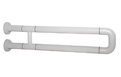 Поручень неоткидной двухопорный с антибактериальным покрытием (белый) - fgospostavki.ru - Рязань