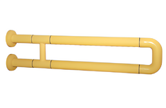 Поручень неоткидной двухопорный с антибактериальным покрытием (желтый) - fgospostavki.ru - Рязань