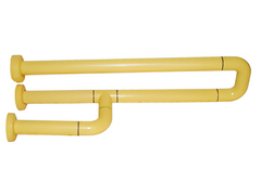 Поручень неоткидной трёхопорный с антибактериальным покрытием (желтый) - fgospostavki.ru - Рязань