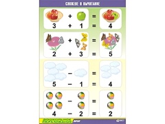 Таблица демонстрационная "Сложение и вычитание" (винил 70x100) - fgospostavki.ru - Рязань