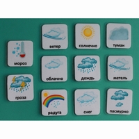 Набор карточек "Погода" (с рисунками) - fgospostavki.ru - Рязань