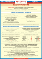 Таблица "Грамматика русского языка. Деепричастие" (100х140 сантиметров, винил) - fgospostavki.ru - Рязань