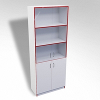 Стеллаж полуоткрытый А-310 ТР со стеклом ЛДСП  - fgospostavki.ru - Рязань