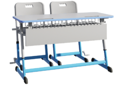 Парта NOMAD V двухместная регулируемая по высоте с антивандальной кромкой - fgospostavki.ru - Рязань