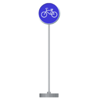 Знак дорожный "Велосипедная дорожка" 4.4 типоразмер 40 на стойке с основанием 3кг - fgospostavki.ru - Рязань