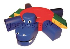 Сухой бассейн "Весёлый бегемот" с приставными элементам - fgospostavki.ru - Рязань