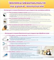 Стенд "Техника безопасности на уроке технологии" - fgospostavki.ru - Рязань