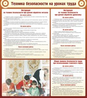 Стенд "Техника безопасности на уроках труда" - fgospostavki.ru - Рязань