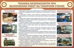 Стенд "Техника безопасности при выполнении работ на токарном станке" - fgospostavki.ru - Рязань