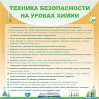 Стенд "Техника безопасности на уроках химии" - fgospostavki.ru - Рязань