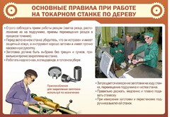 Стенд "Основные правила при работе на токарном станке по дереву" - fgospostavki.ru - Рязань